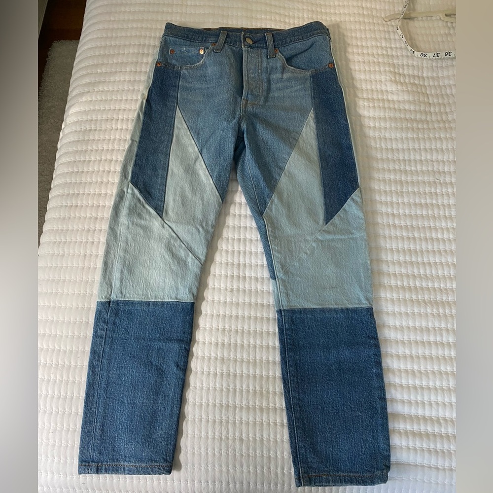 Levi’s 501 Skinny (Women’s) redone with patchwork